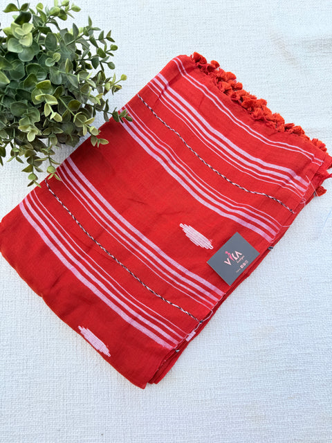 Bhutta weaving mul cotton saree