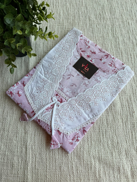 L size printed cotton nighty