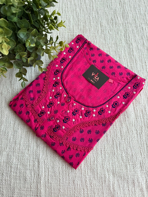 L size printed cotton nighty