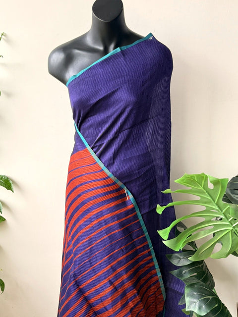 Violet silk cotton saree