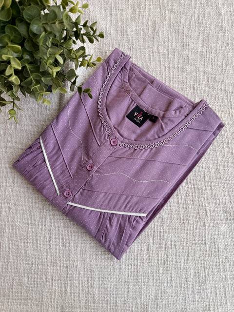 L size printed cotton Nighty