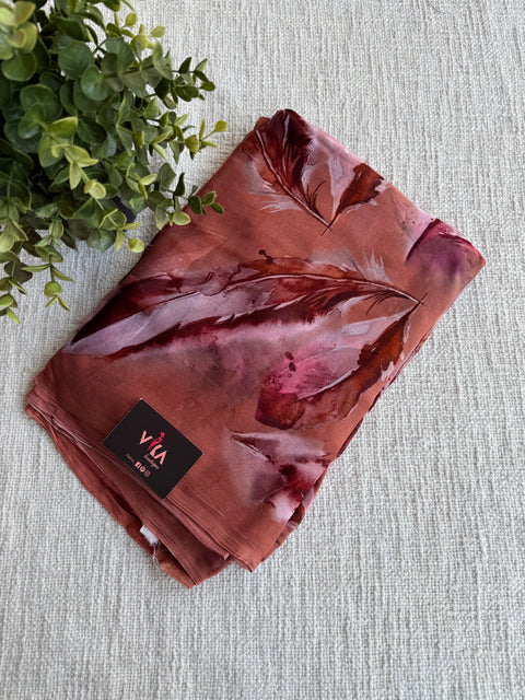 Digital floral printed pure chiffon saree