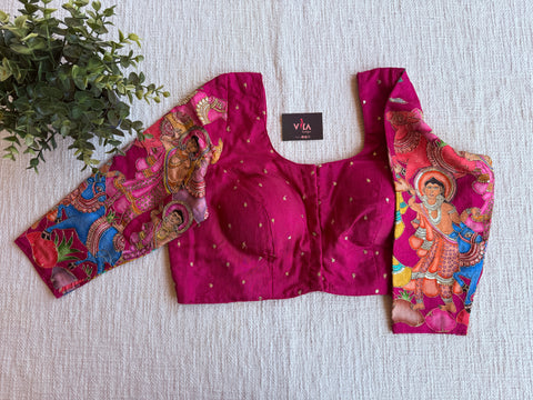 Pichwai work blouse and saree - Size 38
