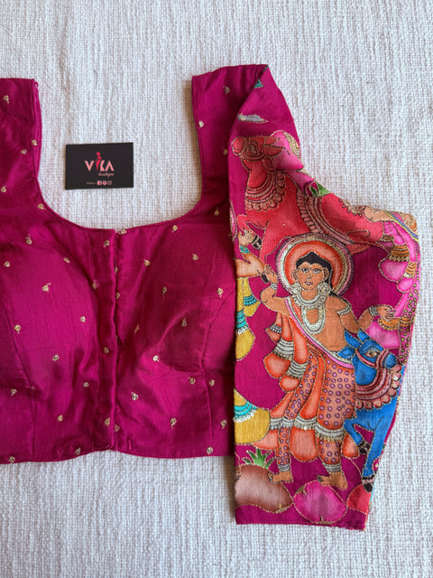 Pichwai work blouse and saree - Size 38