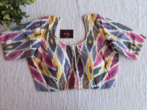 Multicolour ikat blouse