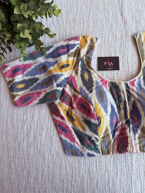 Multicolour ikat blouse