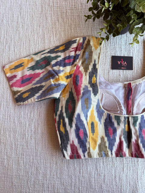 Multicolour ikat blouse