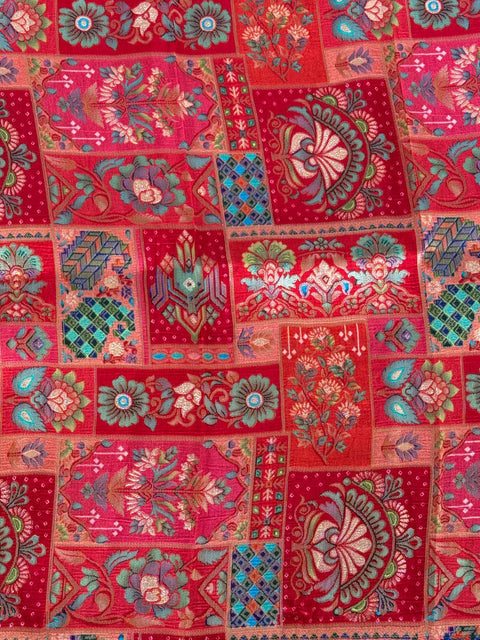 Seq work partywear jute saree with blouse