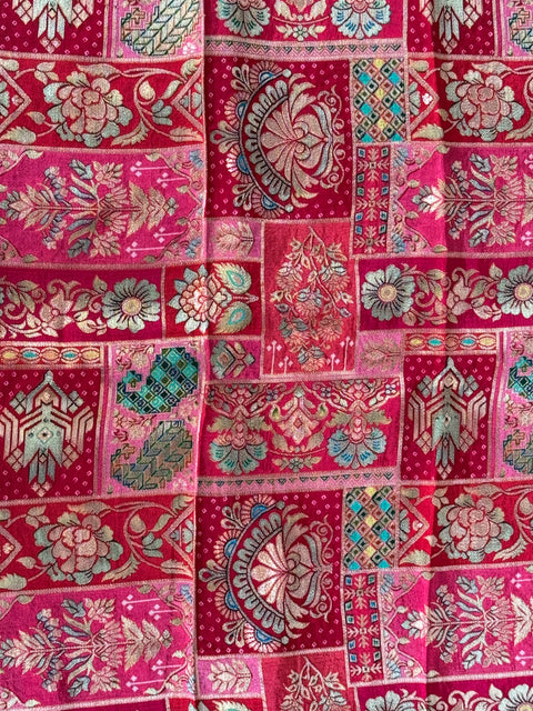 Seq work partywear jute saree with blouse