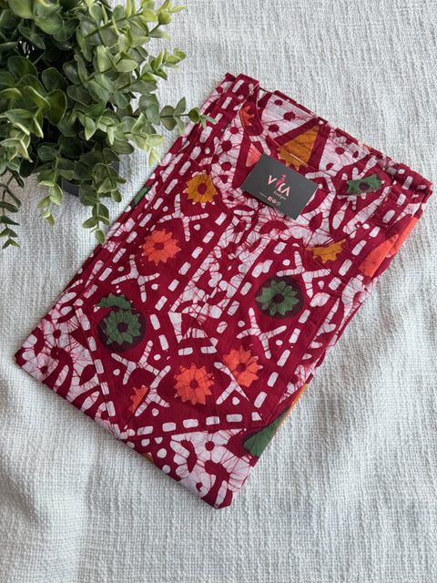 L size printed Batik cotton Nighty