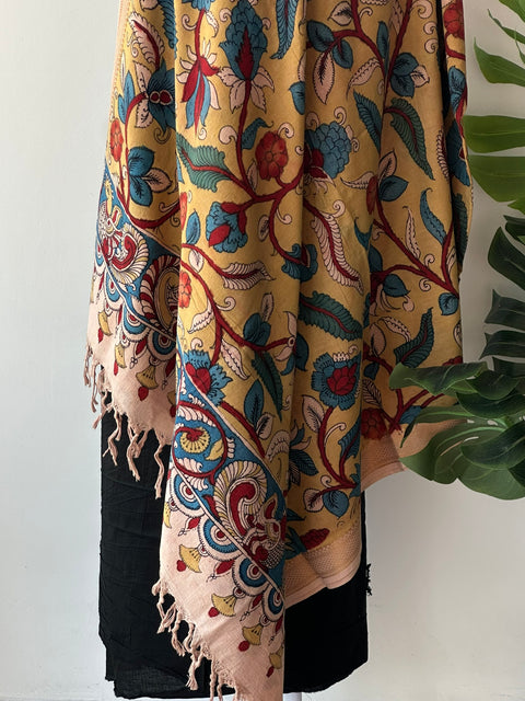 Pen kalamkari Pure cotton dupatta