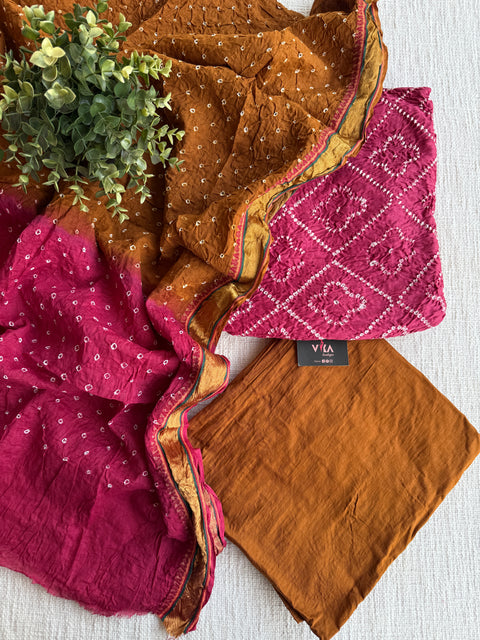 Bandhej cotton salwar material