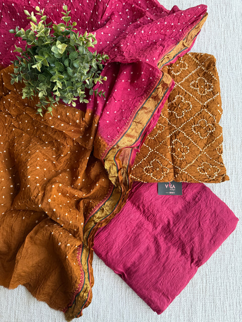 Bandhej cotton salwar material