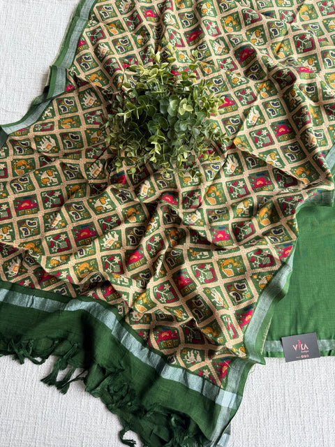 Cotton linen salwar suit material