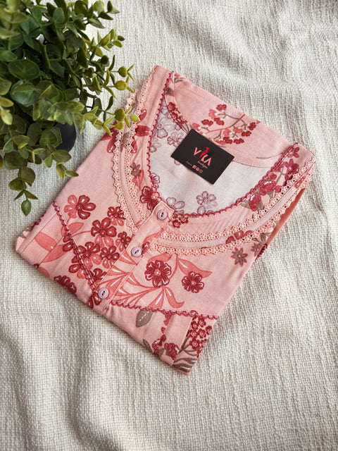 L and XL size printed Alpine nighty