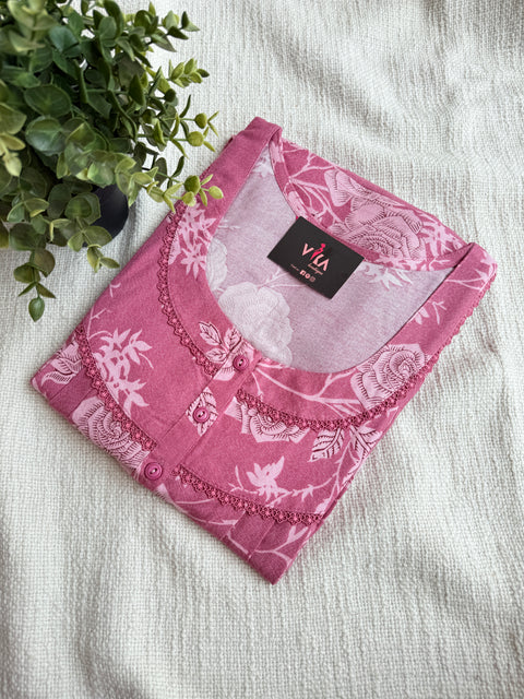 L and XL size printed Alpine nighty