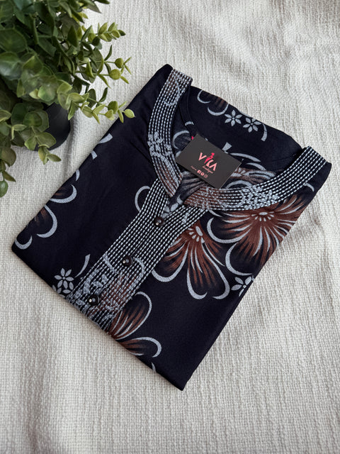 L and XL size printed Alpine nighty