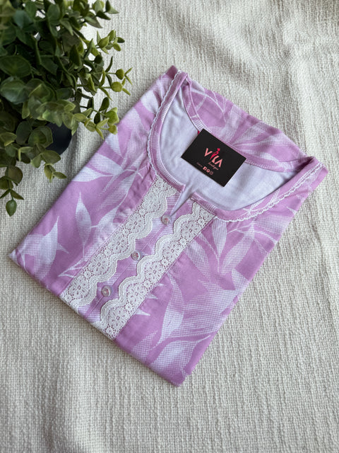 L and XL size printed Alpine nighty