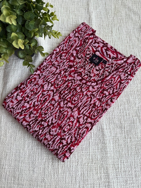 L size smocking cotton nighty