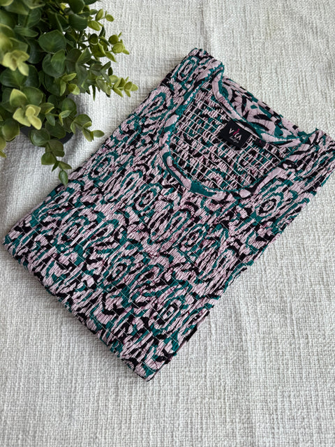 L size smocking cotton nighty