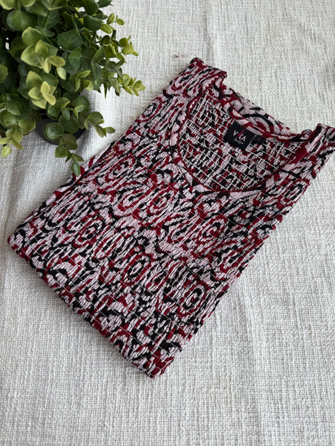 L size smocking cotton nighty