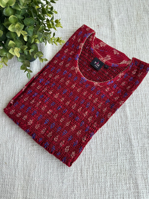 L size smocking Alpine nighty
