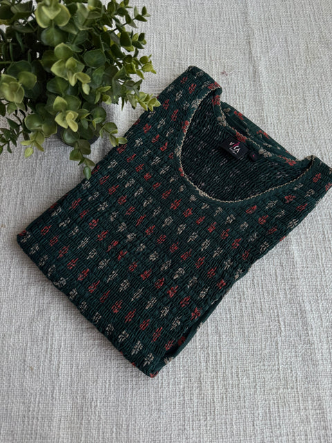L size smocking Alpine nighty