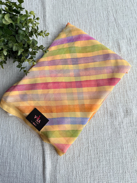 Floral printed georgette saree