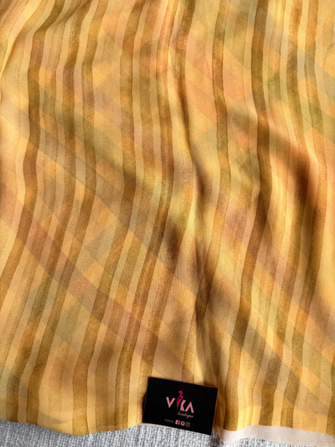 Floral printed georgette saree