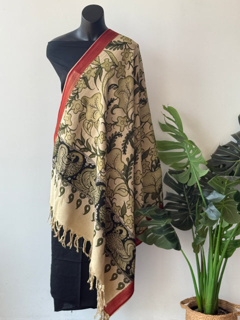 Pen kalamkari Pure cotton dupatta