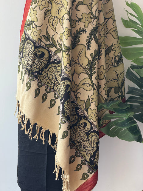 Pen kalamkari Pure cotton dupatta