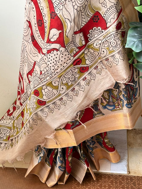 Kalamkari chennuri silk Saree
