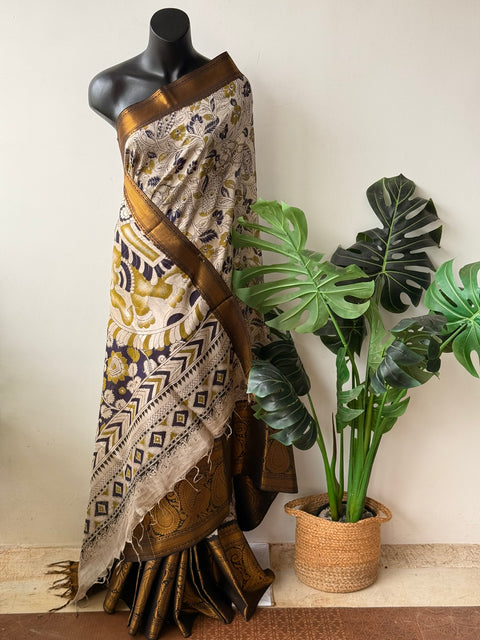 Kalamkari chennuri silk Saree