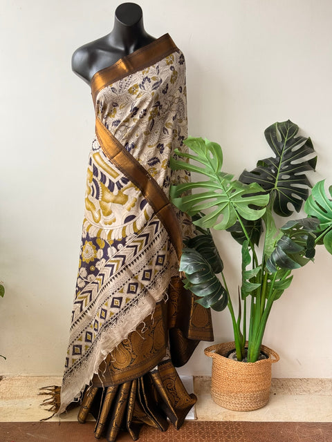 Kalamkari chennuri silk Saree
