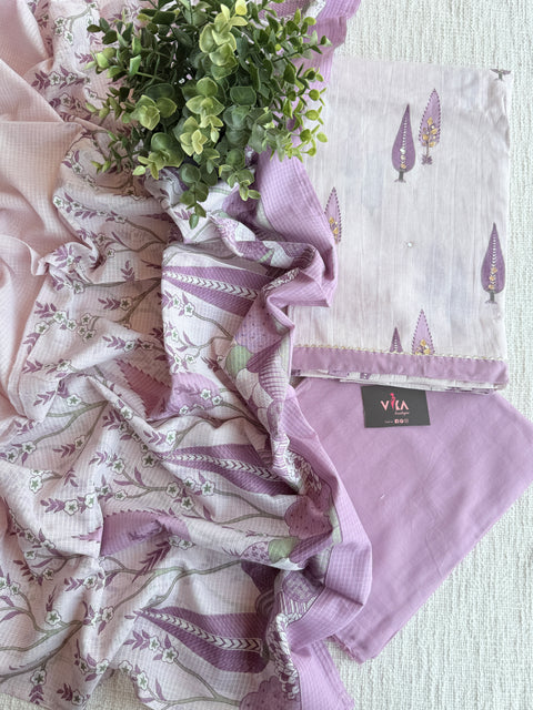 Printed cotton suit material