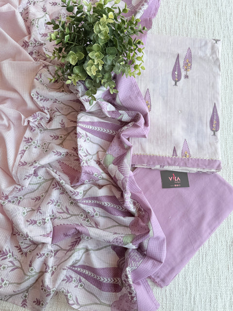 Printed cotton suit material