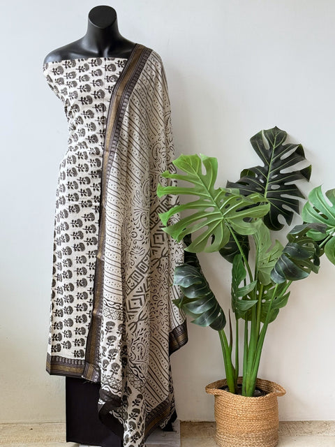 Printed cotton salwar suit material