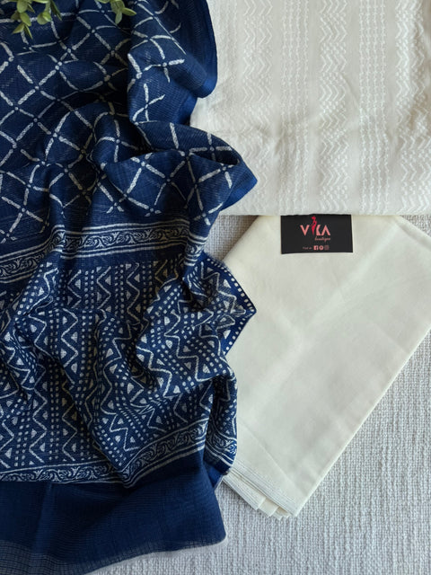 White Dobby salwar material