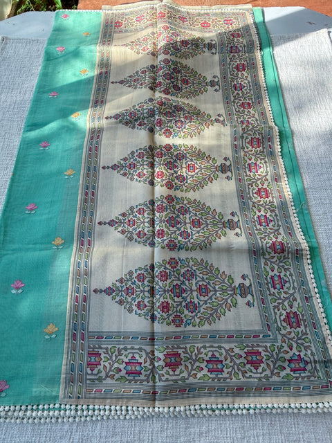 Emb work kota cotton saree
