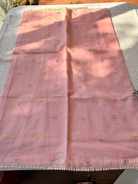 Emb work kota cotton saree