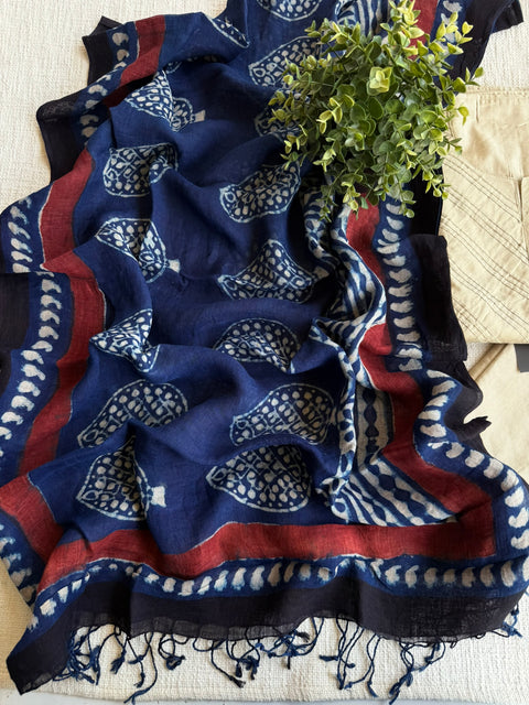 Pintuck silk cotton salwar material