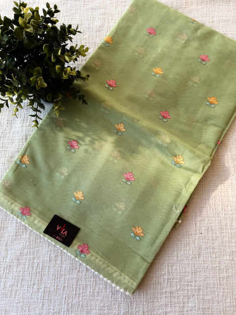 Emb work kota cotton saree