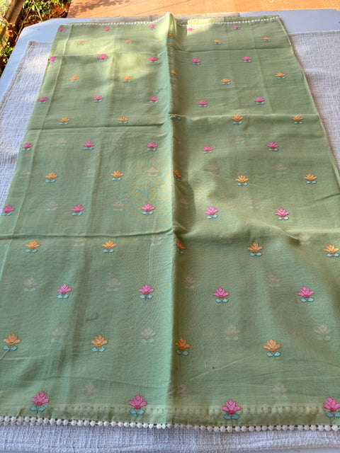 Emb work kota cotton saree