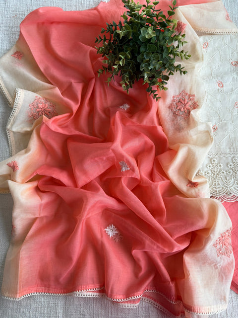 Embroidered cotton salwar material