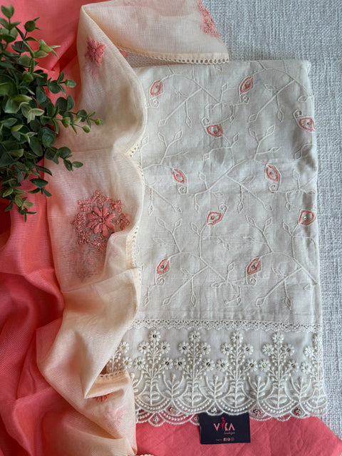 Embroidered cotton salwar material