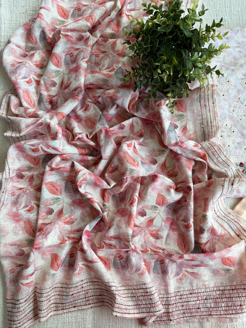 Embroidered cotton salwar material