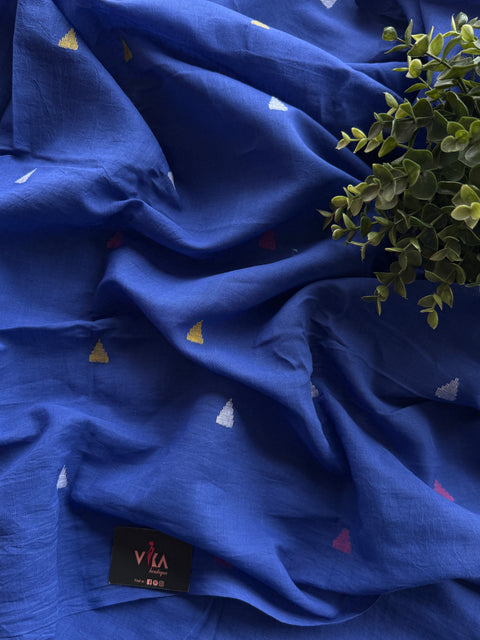 Blue multi Triangle pure Jamdhani material