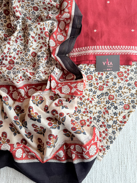 Red cotton salwar suit set