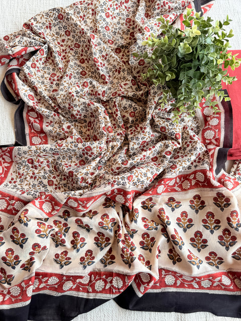 plain red cotton salwar suit set
