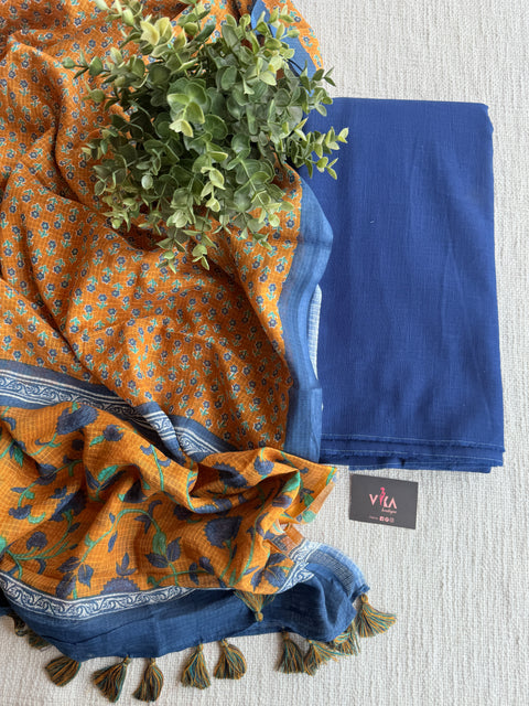 Handloom cotton set with kota dupatta